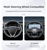 Breathable Leather Cover for Geely D-Shaped Wheel