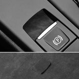 For BMW X1 F48 (2016-2022) Made of Alcantara Center Console Handbrake Button Knob Trim Sticker Car Interior Accessory OEM
