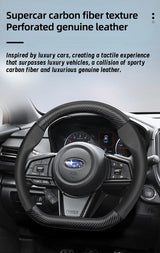 Breathable Leather Carbon Fiber Cover Subaru