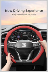 Perforated Leather Wheel Cover for Seat Ibiza Ateca Leon