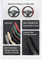 Vinfast Breathable Leather Steering Wheel Cover Set Car Interior Accessory Hocasen