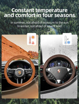 Ultra-Thin Leather Wheel Cover for Porsche Cayenne 911 Car Interior Accessory Hocasen