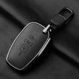 Aluminum Alloy Goatskin Car Key Case Cover For Lincoln Continental MKC MKZ MKX 2017 2018 2019 Navigator Nautilus keychain