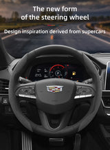 Anti-Slip Suede Wheel Cover for Cadillac CT5 Car Interior Accessory Hocasen