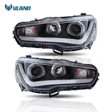 Projector Headlights with Angle Eyes for Lancer Evo X LED Ambient Light vland