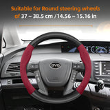 BYD Suede Matte Carbon Fiber Steering Wheel Cover