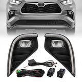 DRL Fog Light Dual Colors for Toyota Highlander 2021-2022 Car Interior Accessory MAGIC COLORM