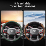 Anti-Slip Suede Steering Wheel Cover for Ram 1500 Car Interior Accessory Hocasen