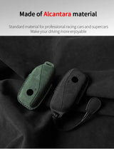 Suede Car Key Case for BMW For G38 G12 F49 i20 G07 G08 1 5 7 Series x1 x5 x7 ix XM i7 M760 Keychain Accessories Car Key Case