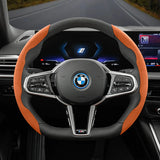 Segmented Suede Steering Wheel Cover for BMW
