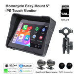 5Inch Waterproof Motorcycle Monitor with CarPlay & DVR