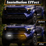 2-in-1 LED Fog Lights with DRL for Toyota Tacoma 2024-2025 LED Ambient Light MAGIC COLORM