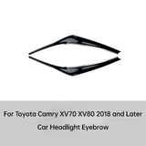 For Toyota Camry XV70 XV80 2018 and Later Car Headlight Eyebrow Surround Decoration Sticker Exterior Accessories Car Exterior