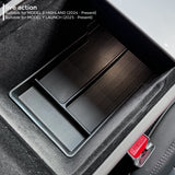 For Tesla Model 3 Highland 2024 Center Console Eyeglasses Storage Case Armrest Storage Box Upper&Lower Flocking Accessories N