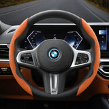 Segmented Suede Steering Wheel Cover for BMW