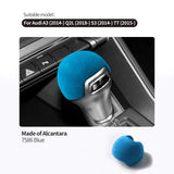 Made of Alcantara For Audi A3 Q2 S3 TT Sport Gear Shift Knob Boot Cover Decorative Trim Sticker Car Interior Tuning Accessorie