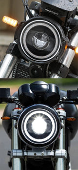 7 Inch Led Headlight Motorcycle 7'' Led Turn Signals DRL Angel Eye Led Headlamp For Harley Davidson Harley Street Glide Fat Boy
