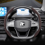 Anti-Slip Segmented Suede Steering Wheel Cover for Proton