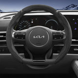 Kia Sporty Suede Split Snap-On Steering Wheel Cover