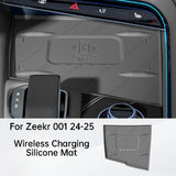 For Zeekr 001 Car Center Console Wireless Charging Mat Silicone Anti Slip Scratch-resistant Pad Interior Accessories