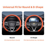 Chevrolet Premium Suede Snap-On Steering Wheel Cover Car Interior Accessory Hocasen