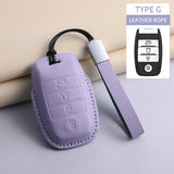 Leather Car Remote Key Case Cover Shell for KIA Models