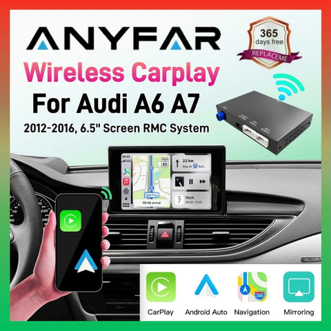 Wireless CarPlay Android Auto Retrofit Kit for Audi A6 A7 2012–2016 CarPlay Retrofit Module ANYFAR