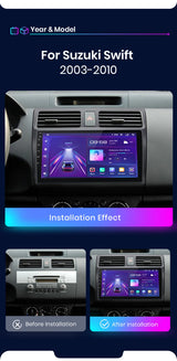 9-Inch Android Head Unit with Wireless CarPlay for Suzuki Swift Android Head Unit JIUYIN