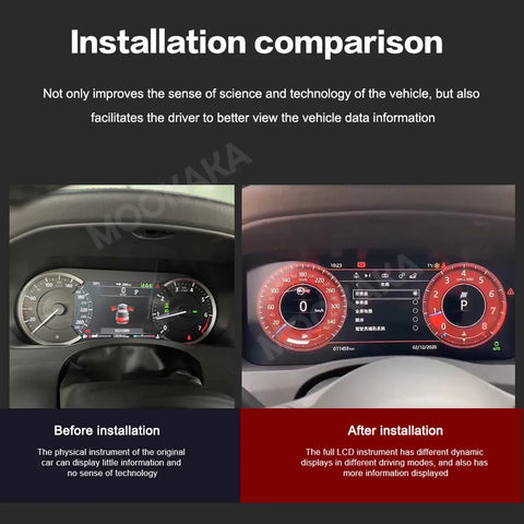 Digital LCD Instrument Cluster for Jaguar XF 2010–2020 Android Head Unit Aotsr