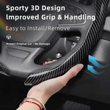 Carbon Fiber Wave Steering Cover for Renault Cars Car Interior Accessory Hocasen
