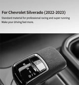 Carbon Fiber For Chevrolet Silverado (2022-2023) Gear Shift Knob Cover Lever Shifter Boot Gear Shift Knob Cover OEM