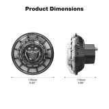 Emark 7 Inch Round LED Headlights for Harley Softail Slim Fat Boy LED Headlights Angelite