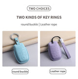 Leather Car Remote Key Case Cover Shell for KIA Models Car Key Cover NONE (OEM)
