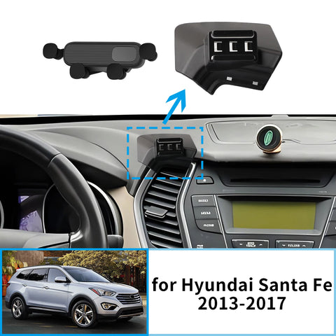 Wireless Charging Phone Mount for Hyundai Santa Fe 2013–2017 Car Phone Holder OEM