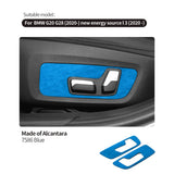 For BMW G20 G28 I3 (2020-) Made of Alcantara Seat Adjustment Buttons Panel Protection Trim Sticker Car Interior Tuning Accessory