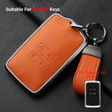Metal and Leather Car Key Case Cover For Renault Clio Kadjar Capture Koleos Espace Master Talisman Talisman Scenic Protect Cover