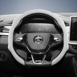 Premium Suede Steering Wheel Cover for Skoda Models