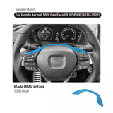 For Honda Accord 10th Gen Facelift & INSPIRE Made of Alcantara Auto Steering Wheel Decorative Frame Trim Sticker Car Accessory