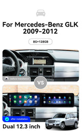 24.6" Dual Screen Android Head Unit for Mercedes Benz GLK 2009 Android Head Unit Aotsr