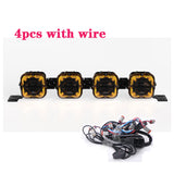 4/6/7pcs LED Work Light Bar For Car Jeep Truck Pickup Boat Suv Off Road Amber Drl 12v Led Head Lamp Fog Light Car Accessories