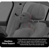 3-in-1 Car Headrest & Neck Support Pillow with 6-Way Adjustable Headrest