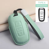 Car Key Case Cover for Geely New Coolray 2023-2025 X6 Emgrand Global Hawk GX7 PU Leather Car Keychain
