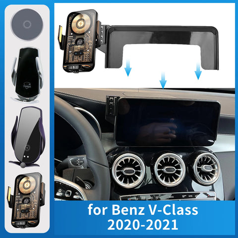 Smart Wireless Charging Bracket for Mercedes-Benz V-Class 2020–2021 Car Phone Holder CATUSIKI