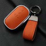Metal and Leather Car Key Case Cover For Honda Civic 11th 2022 for Honda 2022 2023 2024 Civic for Accord CR-V HR-V Pilot
