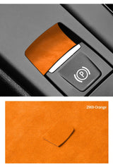 For BMW X1 F48 (2016-2022) Made of Alcantara Center Console Handbrake Button Knob Trim Sticker