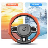 Premium Suede Snap-On Steering Wheel Cover for Volvo Car Interior Accessory Hocasen