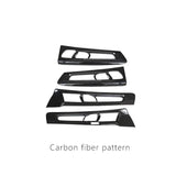 Glossy Door Decoration Trim for Volvo XC40 C40 Car Interior Accessory LINGLUYANG Carbon fiber pattern