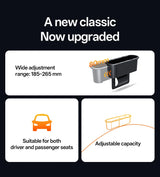 Adjustable Sliding Car Seat Gap Organizer, Flush-Mount Storage Box for Driver & Passenger, 2X Expandable Capacity Car Interio