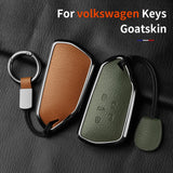 Leather Car Key Case Cover for Volkswagen Golf 8 MK8 Car Interior Accessory OEM