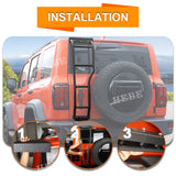 Tailgate Iron Ladder for GWM Tank 300 2021+ Car Interior Accessory HEBE
